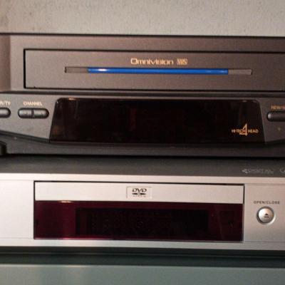 Panasonic VHS Player, GE Digital CD/DVD Player