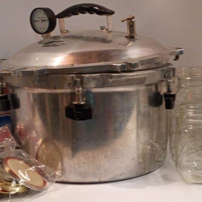 All American Pressure Cooker with Ball Mason Jars, Sealing Rings and Lids