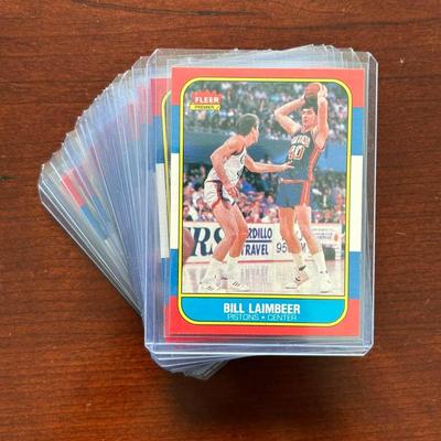 1986 Fleer Basketball Card Lot. Commons and Minor Stars