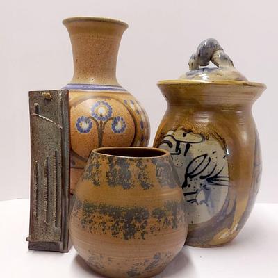 Signed Handcrafted Pottery with Dell, Young