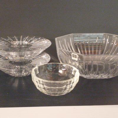Mikasa Votive Holders and Mikasa, Oleg Cassini Crystal Bowls