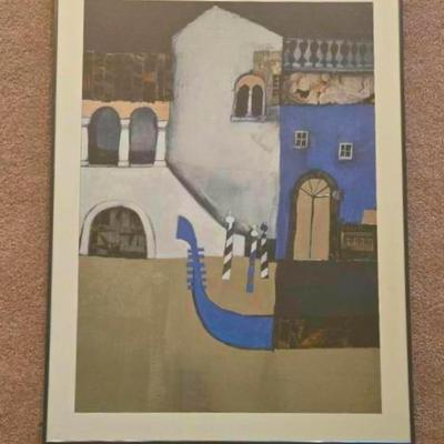Framed Lithographic Print by Austrian Artist Rosina Wachmeister