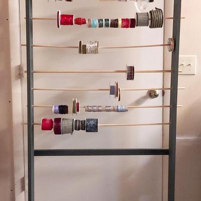 Hand Constructed Wooden Ribbon Spool Holder