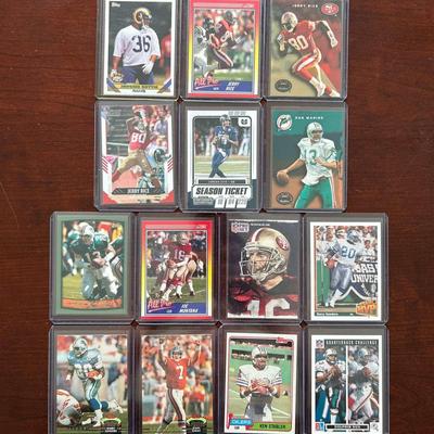 Vintage Football Cards with Jerome Bettis Rookie, Joe Montana, Jerry Rice and More