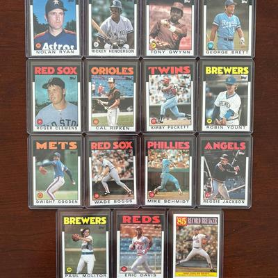 1986 Topps Baseball Cards Complete Set.  Nolan Ryan, Gwynn, Boggs, Brett