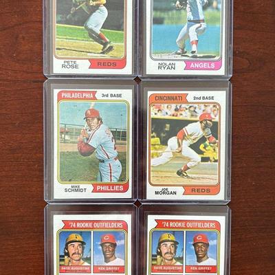 1974 Topps Baseball Cards. Nolan Ryan, Mike Schmidt, Pete Rose and More