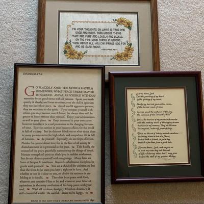 Framed Inspirational Messages