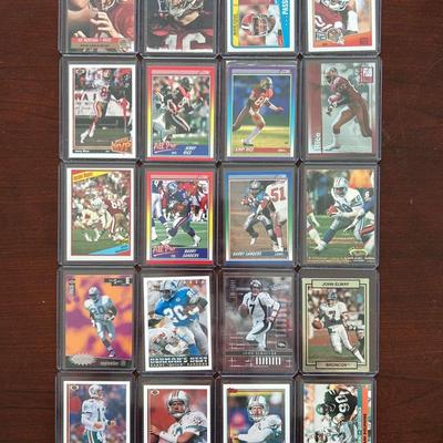 Vintage Football Cards with Jerry Rice, Dan Marino Rookie Highlights, Joe Montana and More