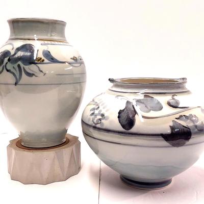 Artwheel Pottery Glazed Vases by Ulla Merz of Cincinnati, Ohio
