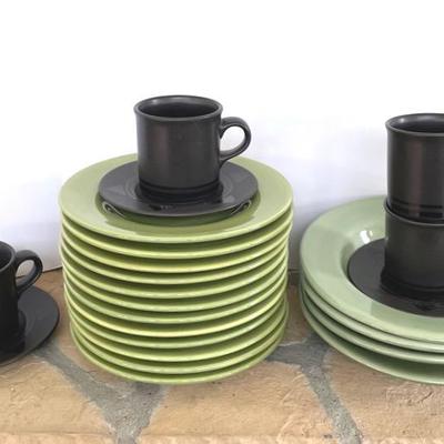 Pfaltzgraff Midnight Sun Cups & Saucers with Corsica Plates and HD Design Bowls