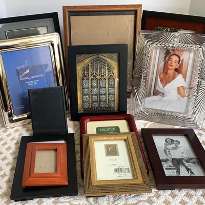 Assorted Picture Frames (12) with Mikasa Crystal, Reed and Barton Silverplate and More