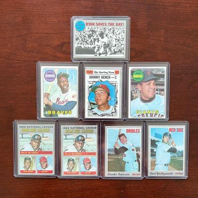 1969 & 1970 Baseball Cards. Hank Aaron, Johnny Bench, Carl Yastrzemski and More