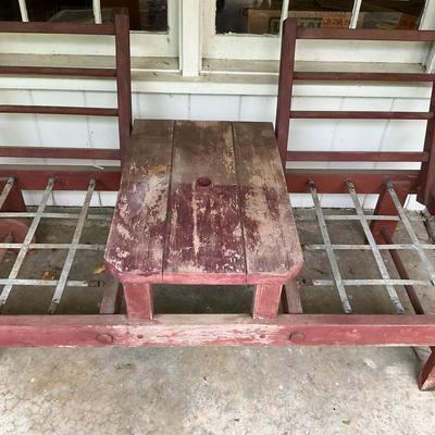 Wooden Two Seat Patio Couch