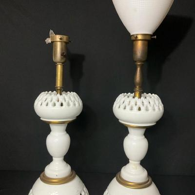 Vintage Milk Glass Lamps