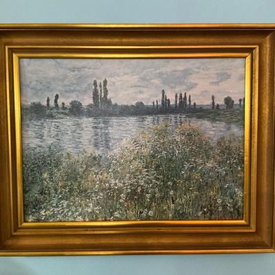 Monet Print Banks Of The Seine - 29 x 22