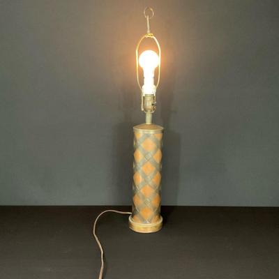 Vintage Brass And Copper Table Lamp 2