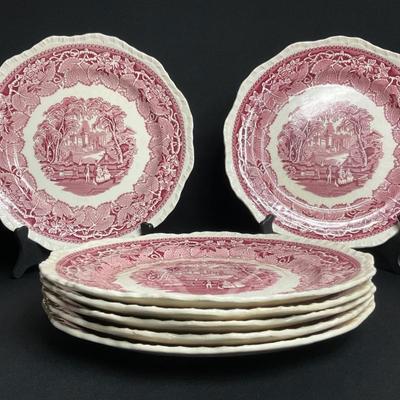 Mason’s Vista Red Pattern Plates #1