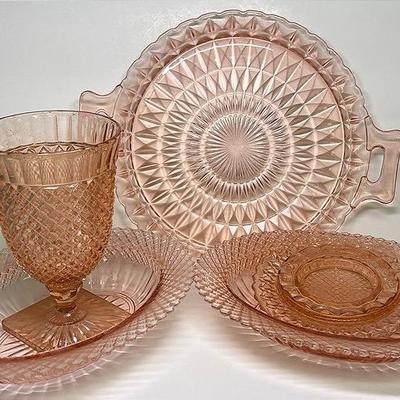 Vintage Pink Depression Glass Assortment 