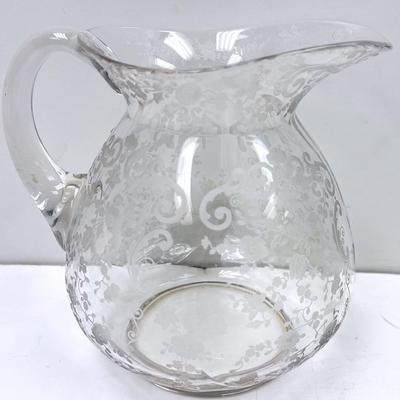 “Cambridge” Crystal Rose Water Pitcher