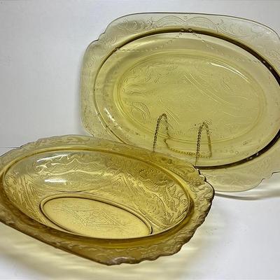 “Federal Glass” Amber Depression Glass 