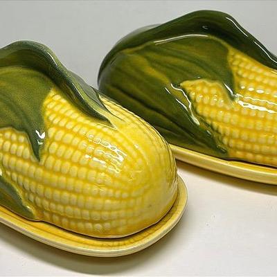 "Shawnee Pottery" King Corn Butter Dishes 