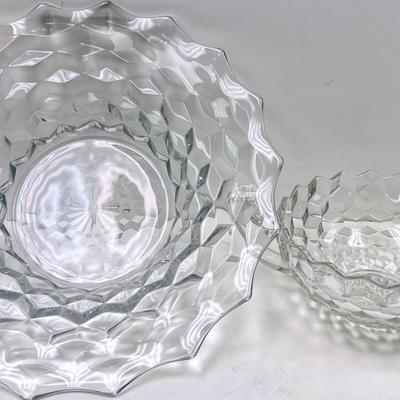 “Fostoria” Glass Bowl Arrangement 