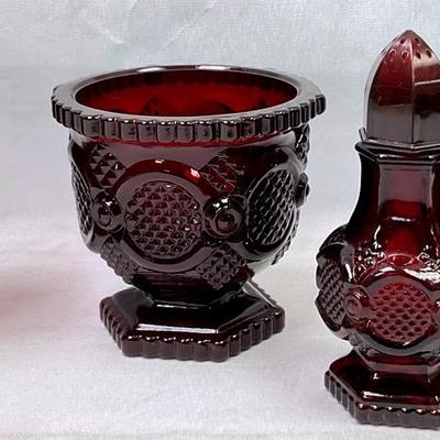 “Avon” Ruby Red Glassware