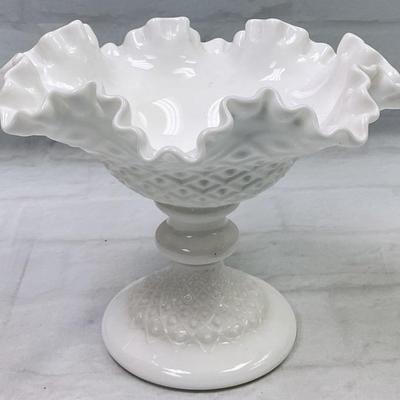 “Fenton” Hobnail Milk Glass Bowl