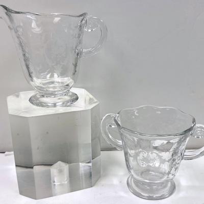“Fostoria” Navarre Sugar & Creamer Set