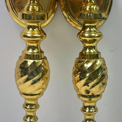 Brass Wall Sconce Candleholders