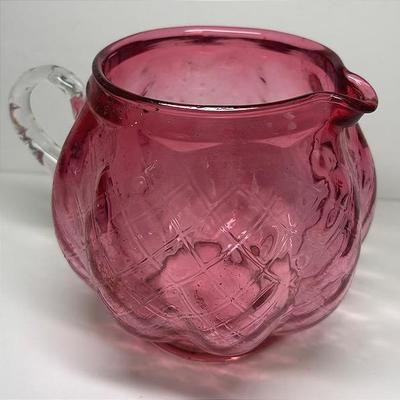 "Fenton" Cranberry Glass Pitcher 