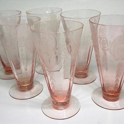 “Tiffin-Franciscan” Classic Pink Glasses 