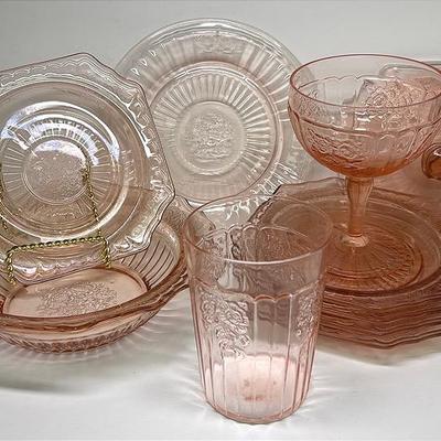Pink Depression Glass Assortment 