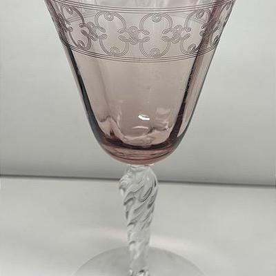"Fostoria" Spartan Orchid Water Goblet 