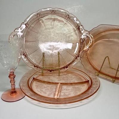 Pink Depression Glass Assortment 
