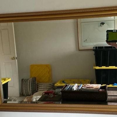 Carolina Mirror Company Gold Frame Wall Mirror