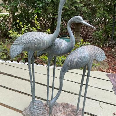 Metal Crane Art Decor 