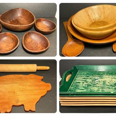 Wooden Kitchen Bowls, Cutting Boards & More 