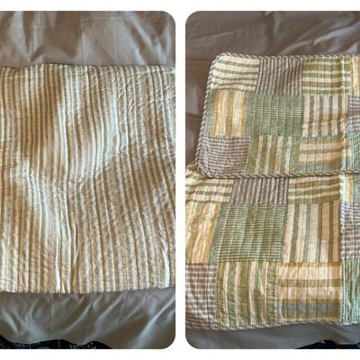 Cozy Line Green/Yellow/Blue Cotton King Bedspread + 2 Shams