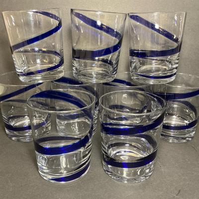 Blue Swirl Glasses 
