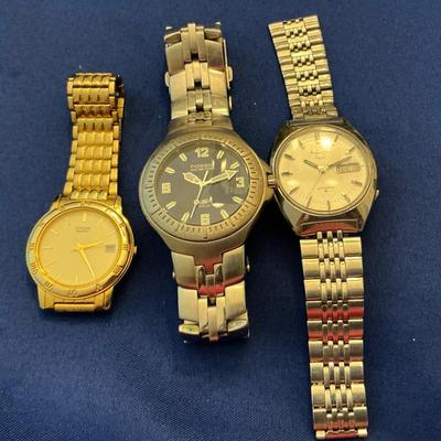 Fossil, Seiko, And Citizen Watches 