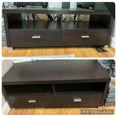 2 Dark Finish Media Stands or Accent Tables