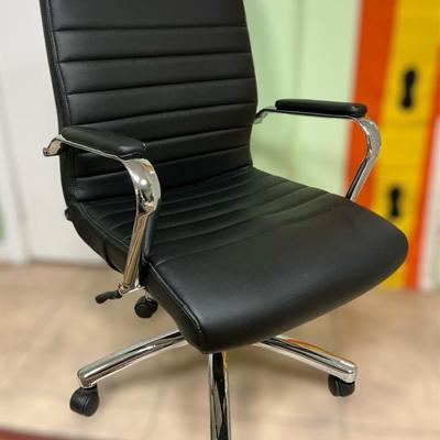 Black Faux Office Chair 