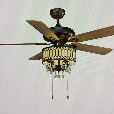Classic Glam Crystal Ceiling Fan 