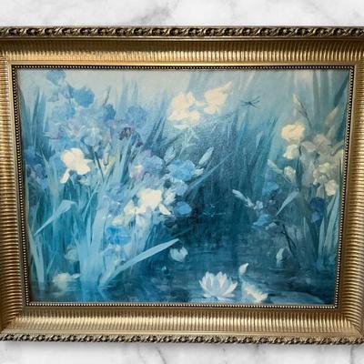 Large Textured Canvas Iris Print 