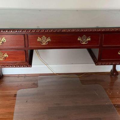 Glass Top Desk (Matching Dresser Listed Separately)