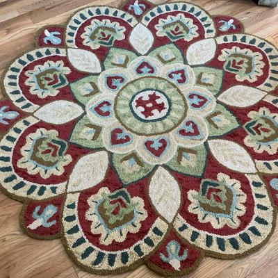 Safavieh 5x5 Floral Style Wool Rug 