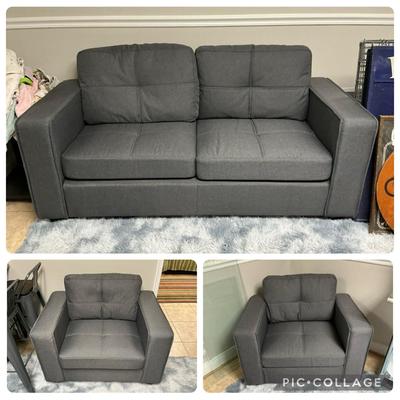 2 Oversized Armchairs + Loveseat