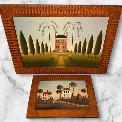 Keith Millison Signed Folk Art on Canvas 