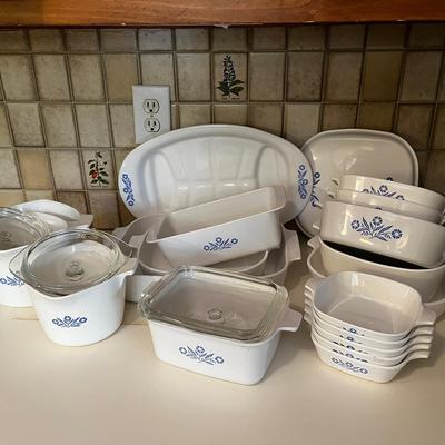 Vintage Lot Of Corningware Bakeware & Cookware